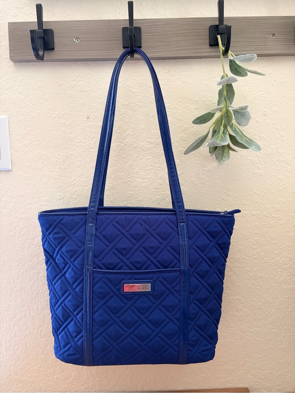 Vera Bradley Quilted Carryall Tote in Royal Blue, Commuter Bag